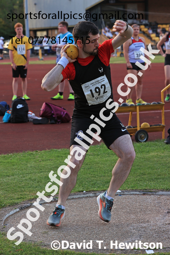 Shot putt, 2025 NEGP No 6 Monkton, Wednesday, August 13th.  Photo: David T. Hewitson/Sports for All Pics